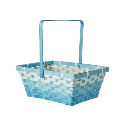 null Large Rectangular Bamboo Easter Basket - Blue 1 ea, $5.00/1ea