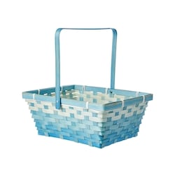 null Grand panier de Pâques rectangulaire en bambou – bleu 1 ea, 5,00 $/1ch
