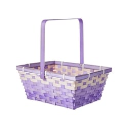 null Grand panier de Pâques rectangulaire en bambou – violet 1 ea, 5,00 $/1ch