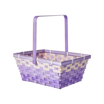 null Grand panier de Pâques rectangulaire en bambou – violet 1 ea, 5,00 $/1ch