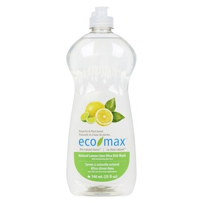 Eco-Max Savon à vaisselle naturel ultra citron-lime 740 ml, 0,65 $/100ml