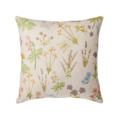 null Coussin brodé avec fleurs 1 ea, 20,00 $/1ch