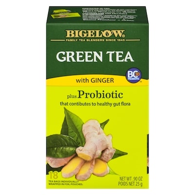 Bigelow Green Tea With Ginger Plus Probiotic 18 ea, $0.44/1ea