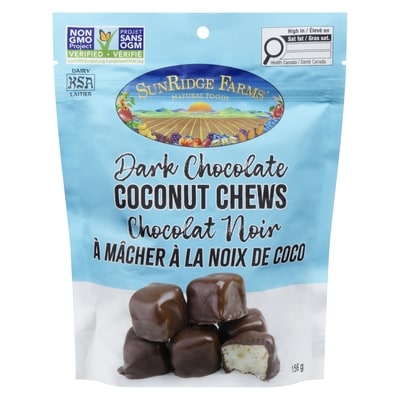 SunRidge Farms Dark Chocolate Coconut Chews 156 g, $6.40/100g