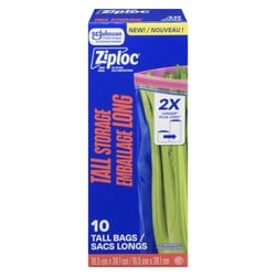 Ziploc Emballage long 10 ea, 0,40 $/1ch