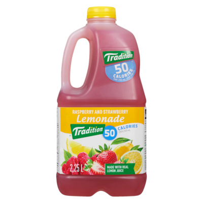 Tradition Lemonade Raspberry And Strawberry 2.25 l, $0.27/100ml