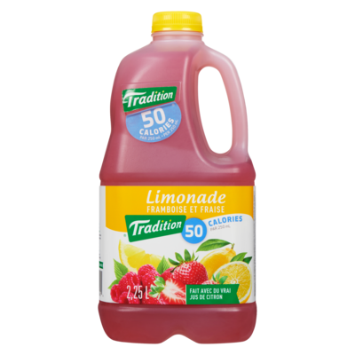 Tradition Limonade framboise et fraise 2.25 l, 0,27 $/100ml