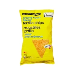Sans Nom Croustilles tortilla saveur ranch crémeux 200 g, 1,50 $/100g
