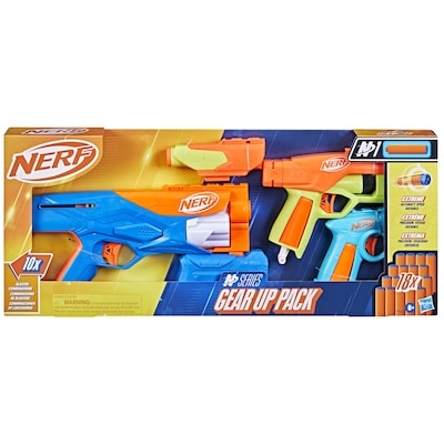 Hasbro Nerf N Series Gear Up Pack, 3x Blasters, 18 Nerf N1 Darts Compatible Only with Nerf N Series Blasters 1 ea, $35.00/1ea