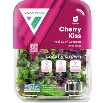 Vision Greens VisionGreens cherry kiss laitue à feuilles rouges 113 g, 5,31 $/100g