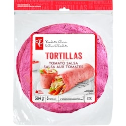 le Choix du Président Tortillas à la salsa de tomates 384 g, 0,91 $/100g
