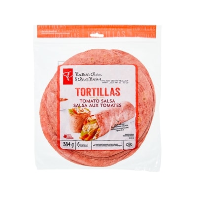 le Choix du Président Tortillas à la salsa aux tomates 384 g, 0,91 $/100g