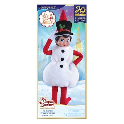 Elf on the Shelf 20e anniversaire − Couture de la Mère-Noël − Ensemble de déguisements pour la célébration du bonhomme de neige 1 ea, 14,00 $/1ch