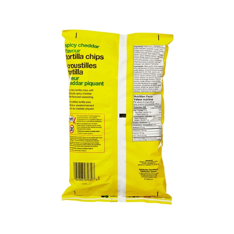 Spicy Cheddar Flavour Tortilla Chips