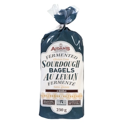 AIDANS GLUTEN FREE Fermented Sourdough Bagels 230 g, $4.34/100g