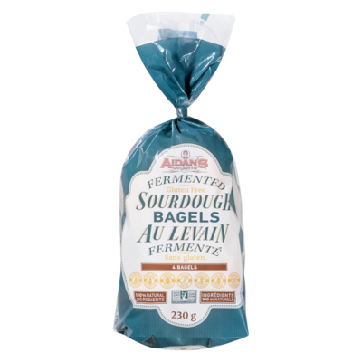 AIDANS GLUTEN FREE Fermented Sourdough Bagels 230 g, $3.91/100g
