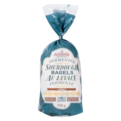 AIDANS GLUTEN FREE Bagels au levain fermenté 230 g, 4,78 $/100g