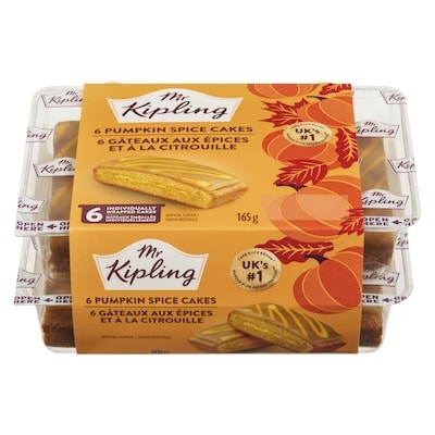 Mr. Kipling Pumpkin Spice Cakes 165 g, $2.60/100g