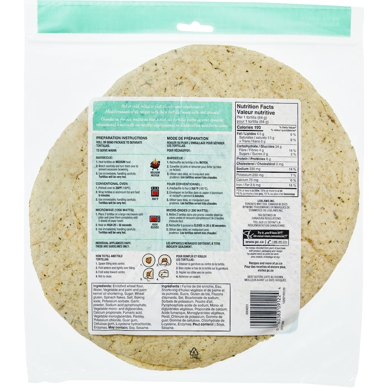 Spinach Tortillas
