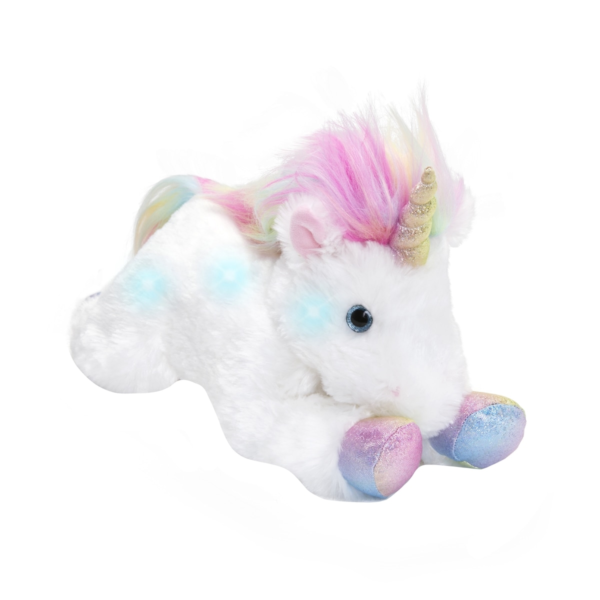 F.A.O Schwarz 13” Glow Brights Unicorn Plush 3 ea, $8.33/1ea