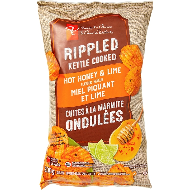 Rippled Kettle Cooked Hot Honey & Lime Flavour Potato Chips