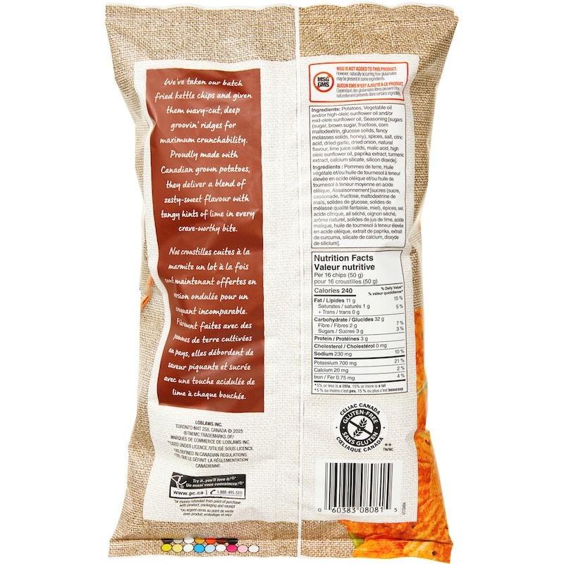 Rippled Kettle Cooked Hot Honey & Lime Flavour Potato Chips