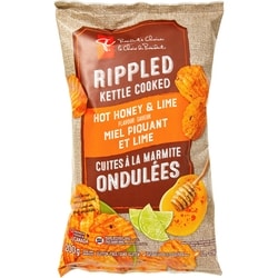 le Choix du Président Croustilles cuites à la marmite ondulées à saveur de miel piquant et de lime 200 g, 1,25 $/100g