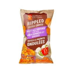 President's Choice Rippled Kettle Cooked Spicy All Dressed Flavour Potato Chips 200 g, $1.25/100g