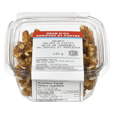 Johnvince Foods Walnut Halves & Pieces 125 g, $4.00/100g