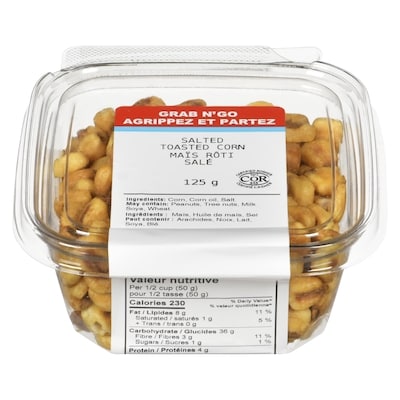 Johnvince Foods Maïs rôti salé 125 g, 2,40 $/100g