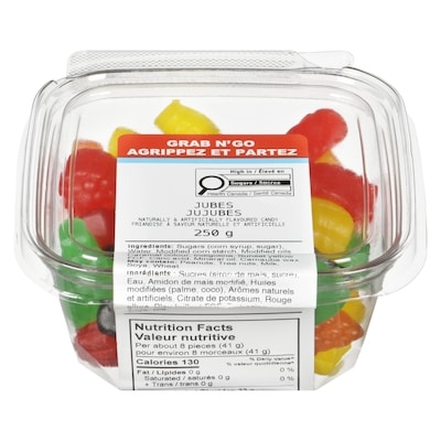Johnvince Foods Naturally & Artificially Flavoured Candy Jubes 250 g, $1.20/100g