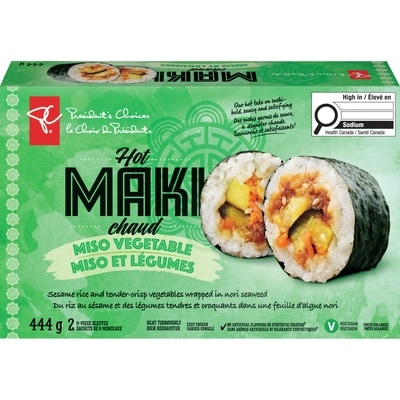 le Choix du Président Maki chaud au miso et aux légumes 444 g, 2,03 $/100g