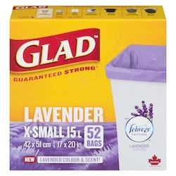 Glad Bags Lavender X-Small 15 L 52 ea, $0.15/1ea