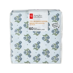 le Choix du Président Lot de 60 serviettes à cocktail à 3 plis – motif floral 60 ea, 0,08 $/1ch