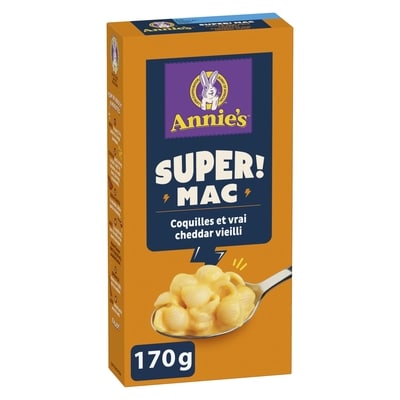 Annie's Super! Mac Coquilles et Vrai Cheddar Vieilli 170 g, 3,46 $/100g