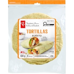 le Choix du Président Tortillas pour burrito 630 g, 0,63 $/100g