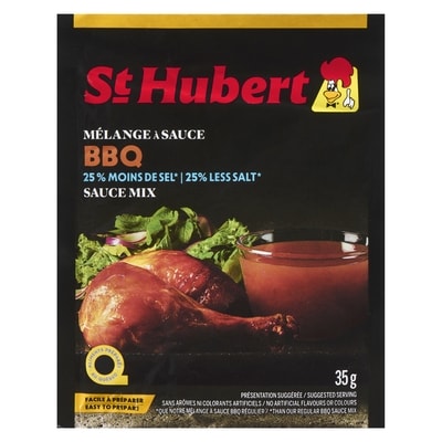 St Hubert Mélange à sauce bbq 25 % moins de sel 35 g, 5,71 $/100g