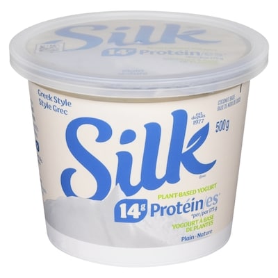 Silk Plant-Based Yogurt Greek Style Coconut Base Plain 500 g, $1.56/100g