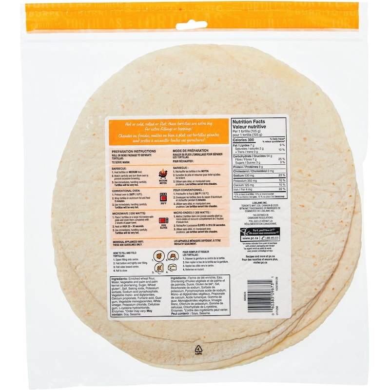 Burrito Tortillas