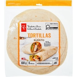 le Choix du Président Tortillas pour burrito 630 g, 0,63 $/100g