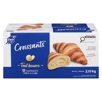 Bridor Croissants tout beurre 30x71.0 g, 30,97 $/100g