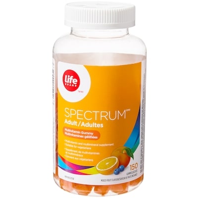Life Brand Spectrum Mixed Fruit Flavour Adult Multivitamin 150 Gummies 150 ea, $0.10/1ea