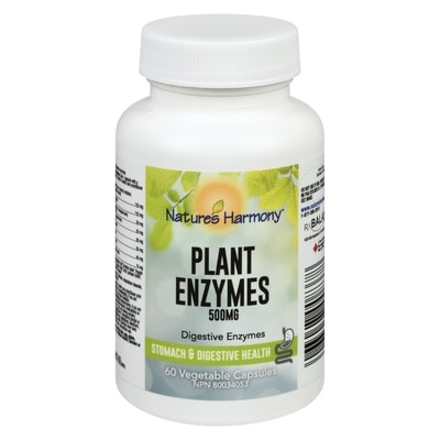 Nature's Harmony Plant Enzymes 500 Mg 60 ea, $0.67/1ea