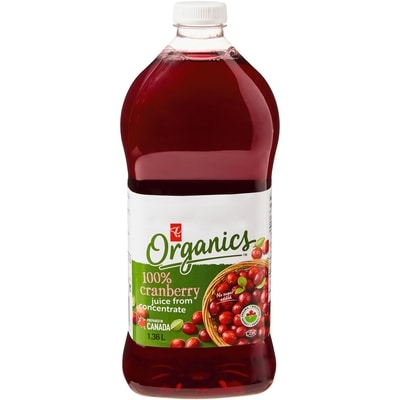 PC Biologique Jus de canneberge à 100 % fait de concentré Biologique 1.36 l, 0,92 $/100ml