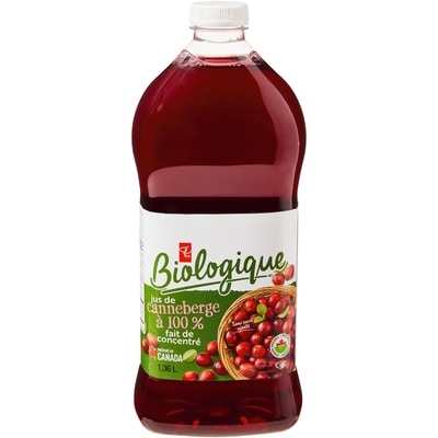 Jus de canneberge à 100 % fait de concentré Biologique