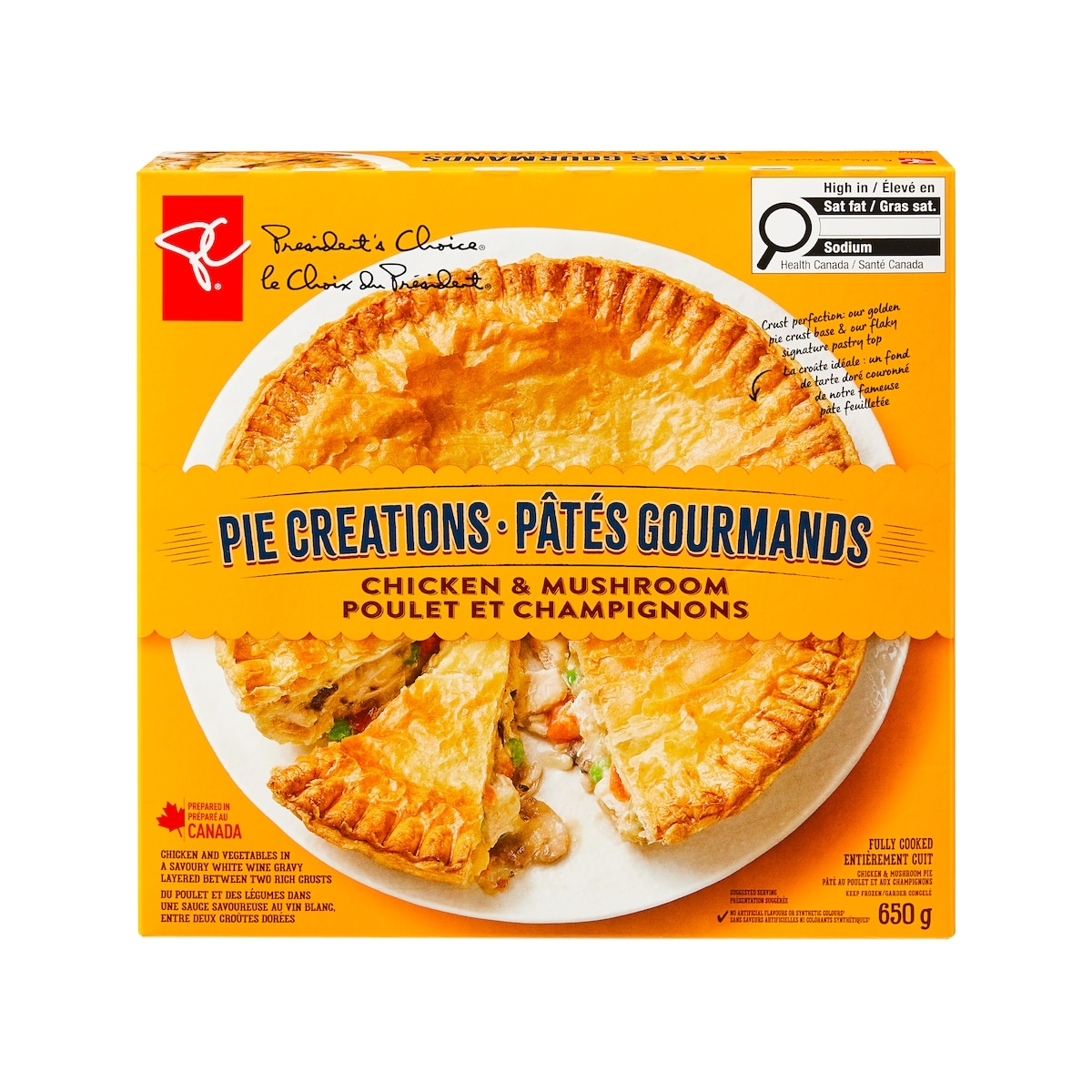 le Choix du Président Pâté au poulet et champignons 650 g, 2,31 $/100g