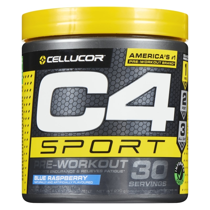 Workout Supplement Powder Blue Raspberry