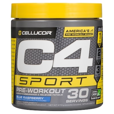 Workout Supplement Powder Blue Raspberry