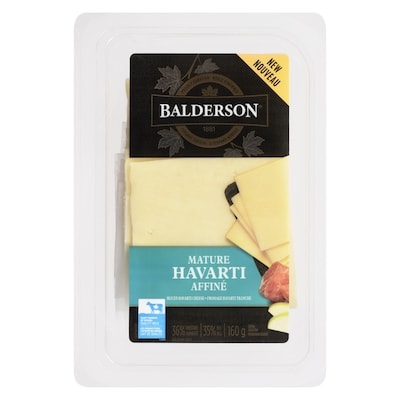 Balderson Fromage havarti tranché havarti affiné 35% m.g. 160 g, 5,62 $/100g
