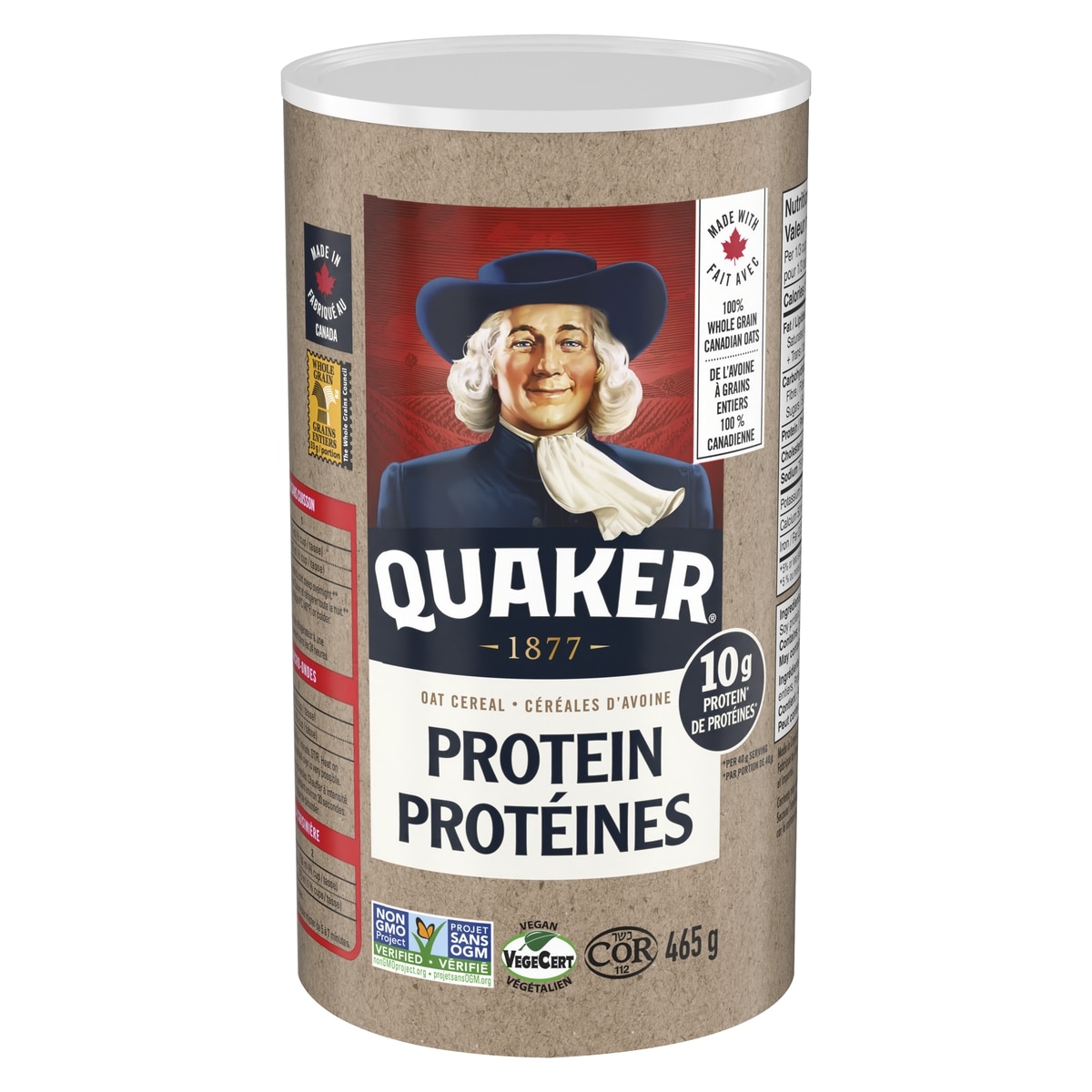 Quaker Protein Oatmeal 465 g, $1.93/100g